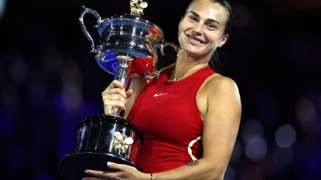 Aryna Sabalenka won the Australian Open title for the second time in a