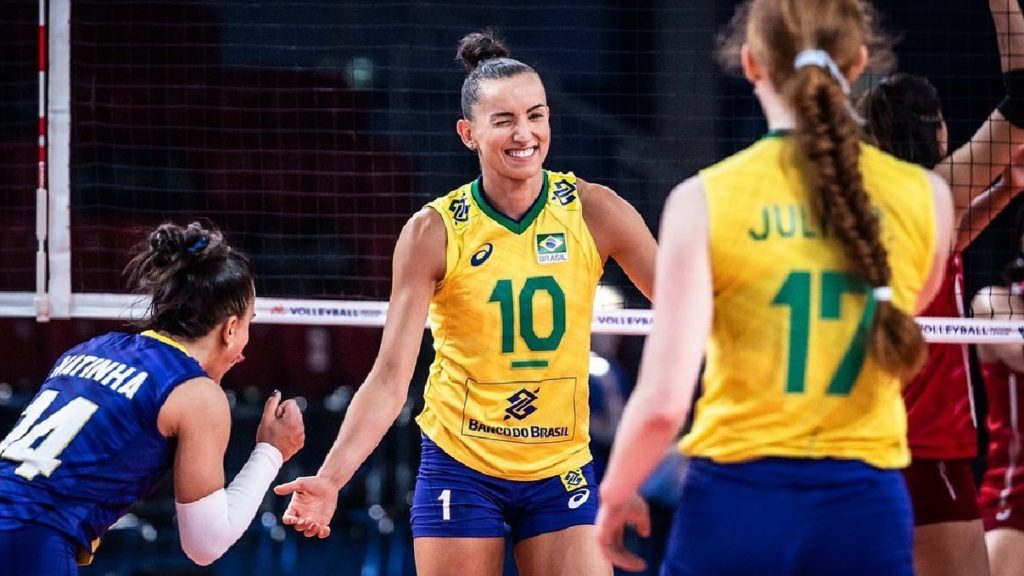 Brazil qualified for the Women's Volleyball Nations League semi-finals ...