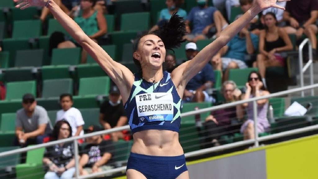 Iryna Gerashchenko topped the high jump world rankings for the season