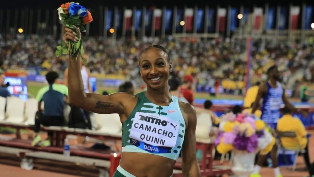 Jasmine CamachoQuinn won the 100m hurdles gold at the Diamond League